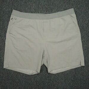 Public Rec Shorts Mens 44 Gray Flex Stretch Athletic Performance Zip Pockets